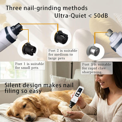 2026 Upgrade Dog Nail Clippers, Groom Silent Pro Nail Grinder Set, Dog and Cat Nail Clipper, Dog Nail Trimmers for Small and Medium-Sized Pets of Different Sizes