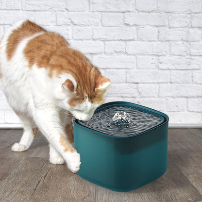 Wireless Cat Water Fountain, Battery Operated Cat Fountain Stainless Steel with Water Level Window, 3 Work Modes, Cordless Pet Water Fountain for Cats, Dogs, Pets, Inside